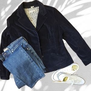 Classic St John's Bay Navy Corduroy Blazer XL